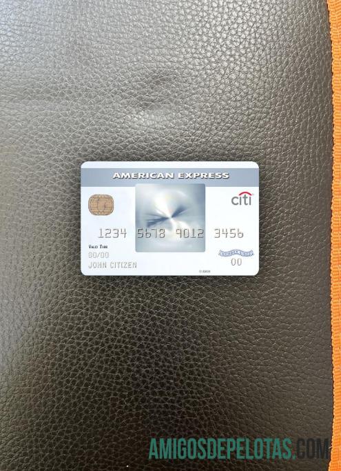 Cartão de crédito Citibank AMEX Everyday® dos EUA Photolook Front exemplo